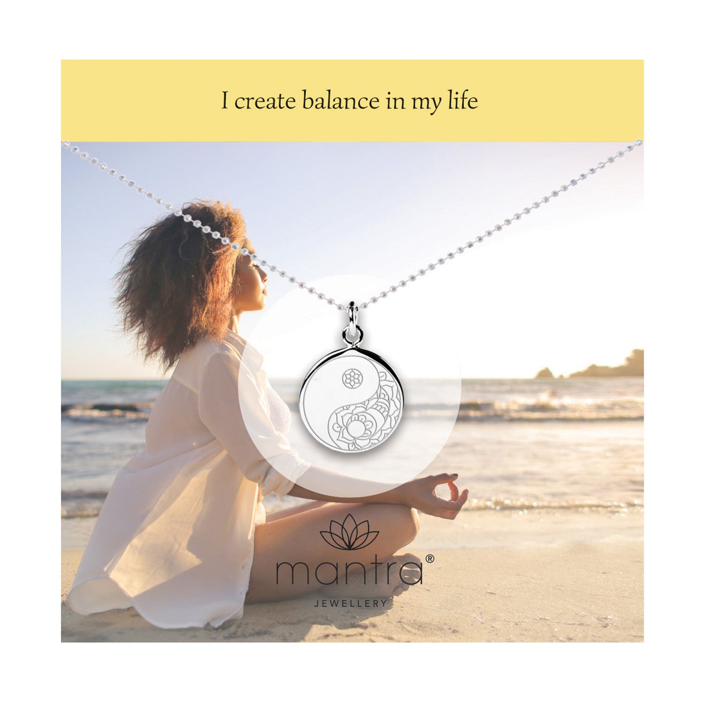 Balance Disc Necklace in Sterling Silver