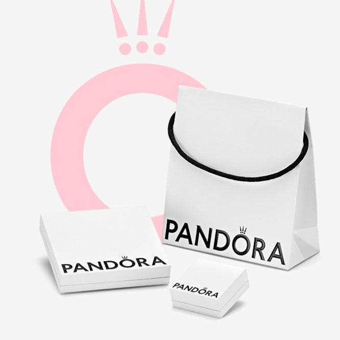 An example of Pandora jewellery gift packaging