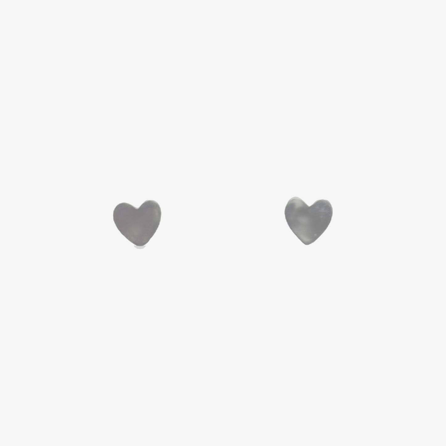 Silver Small Heart Stud Earrings