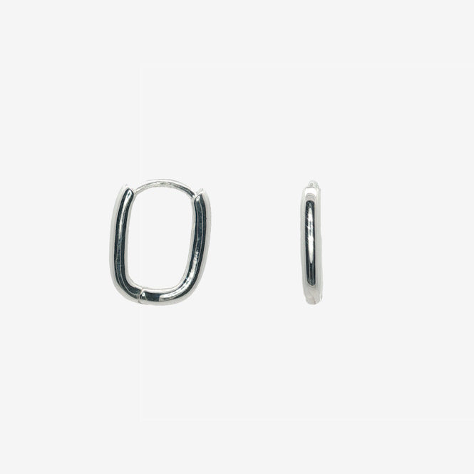 Silver Slim Huggie Clip Earrings