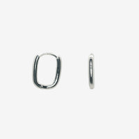 Silver Slim Huggie Clip Earrings