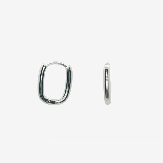 Silver Slim Huggie Clip Earrings