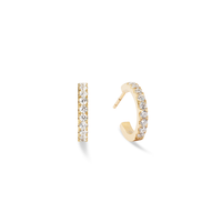 Eternal Love Mini Crystal Hoop Earrings in Gold