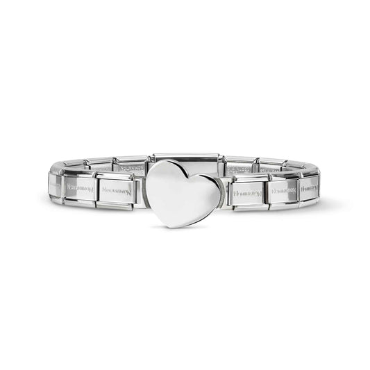 Trendsetter Silver Engravable Heart Bracelet