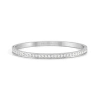 Pretty Bangles Medium Bracelet in Silver & White CZ