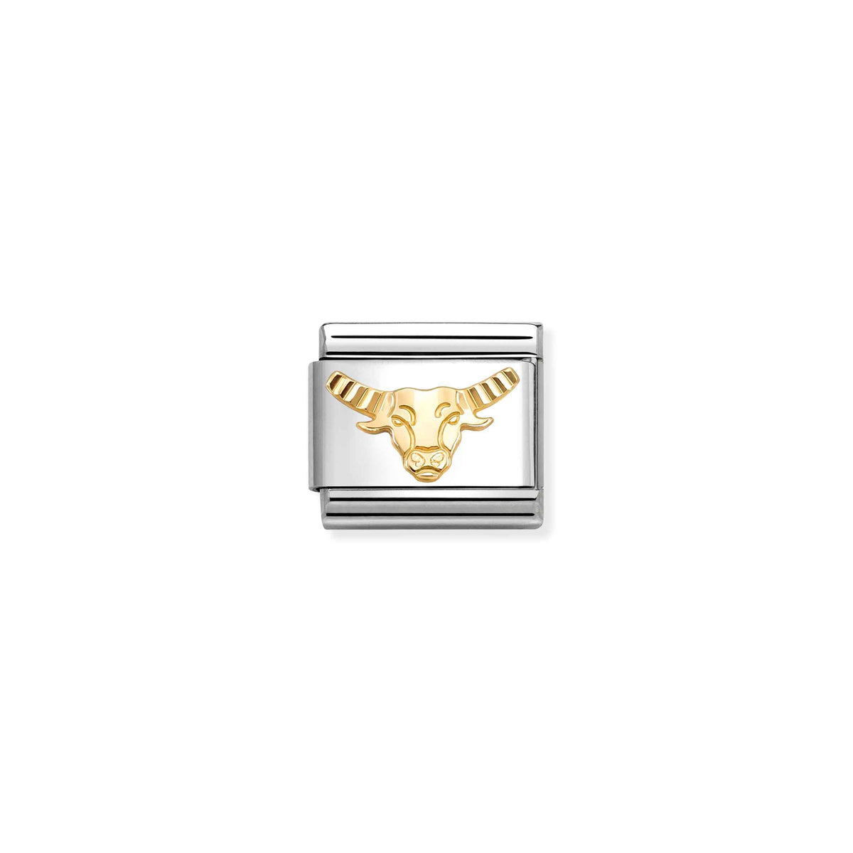 Classic Gold Diamond-Etched Taurus Zodiac Charms