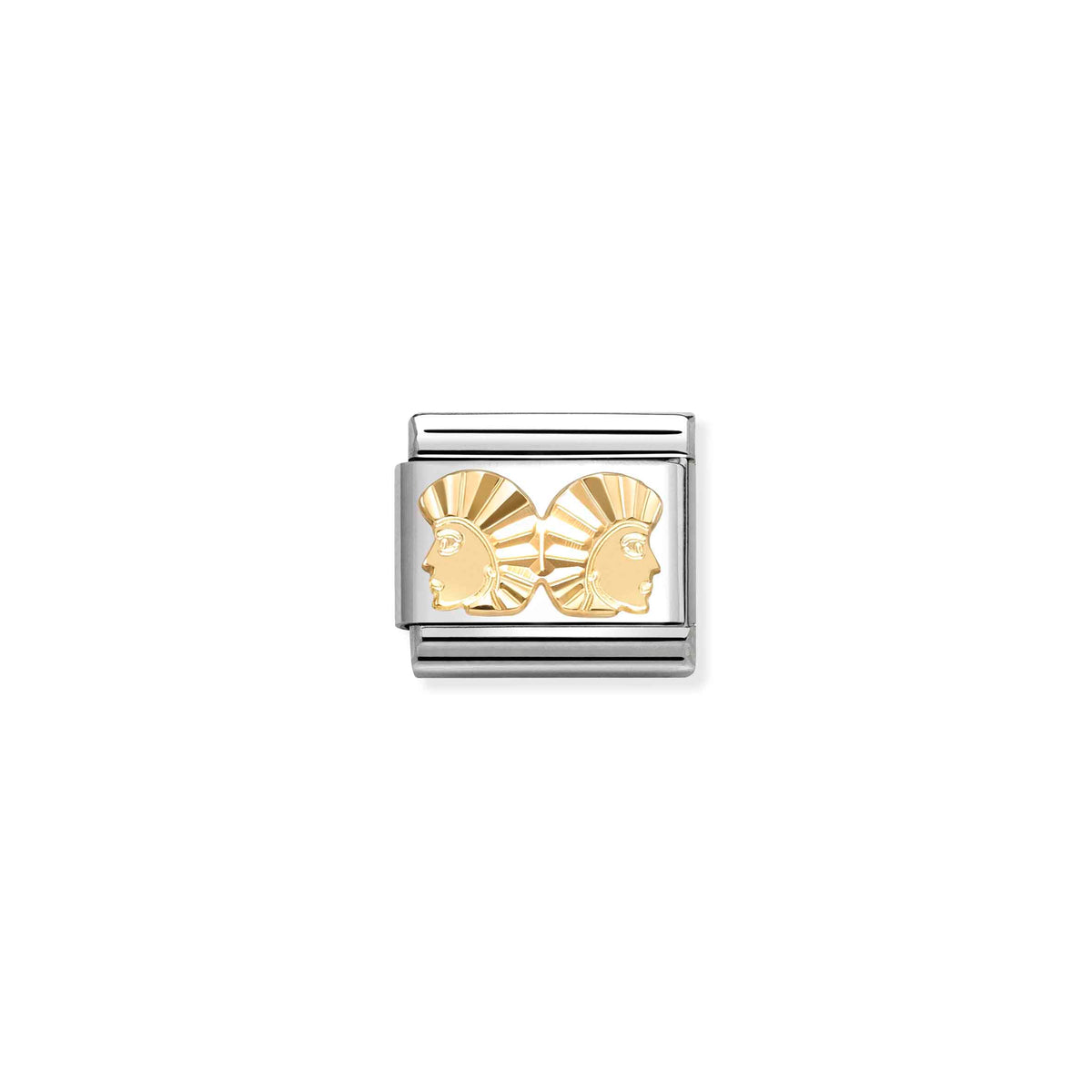 Nomination Classic Gold Diamond-Etched Gemini Zodiac Charms