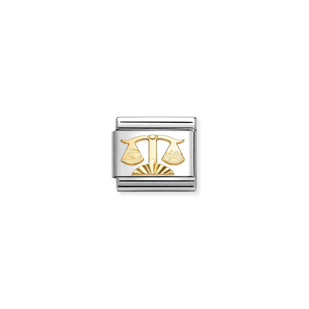 Classic Gold Diamond-Etched Libra Zodiac Charms