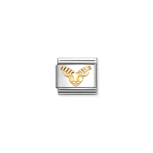 Classic Gold Diamond-Etched Capricorn Zodiac Charms