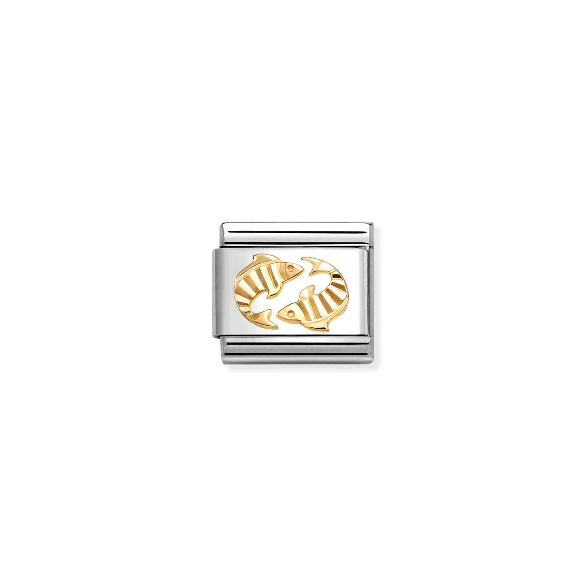 Nomination Classic Gold Diamond-Etched Pisces Zodiac Charms