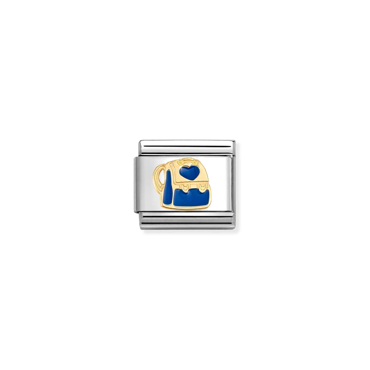 Nomination Classic Gold and Enamel Blue Backpack Travel Charms