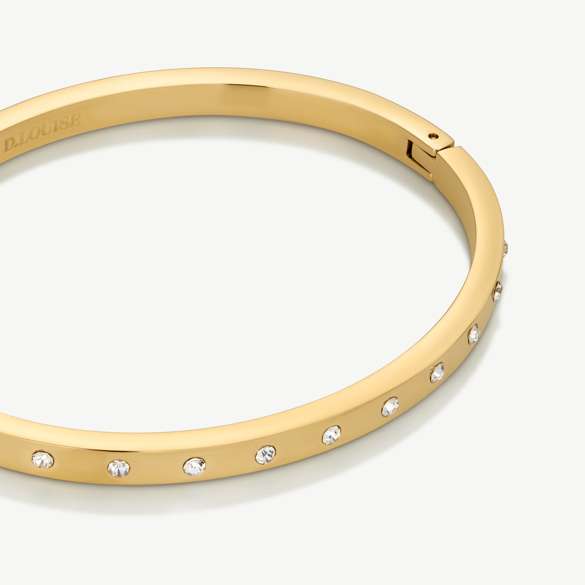 D.Louise Gold Slim Eternity Bangle