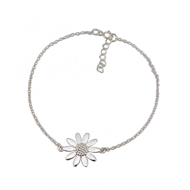 Silver Daisy Chain Bracelet, 19cm