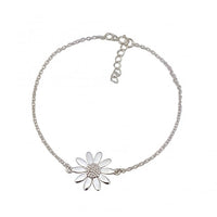 Silver Daisy Chain Bracelet, 19cm