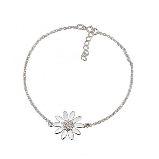 Silver Daisy Chain Bracelet, 19cm