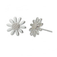 Silver Daisy 9mm Stud Earrings