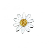 Silver & Gold Single Daisy Pendant Necklace
