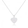 Engravable Silver Heart Pendant Necklace