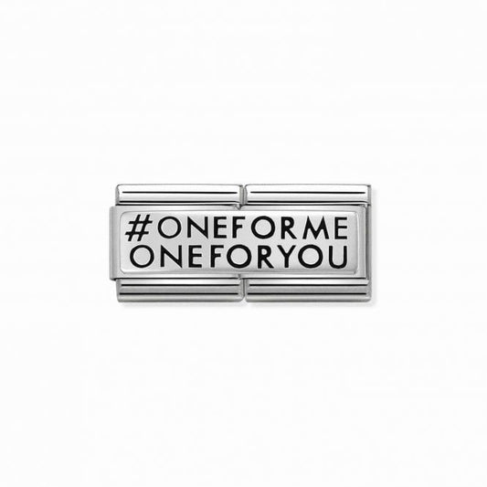 Silver and Enamel Double #ONEFORMEONEFORYOU Friends & Family Charms