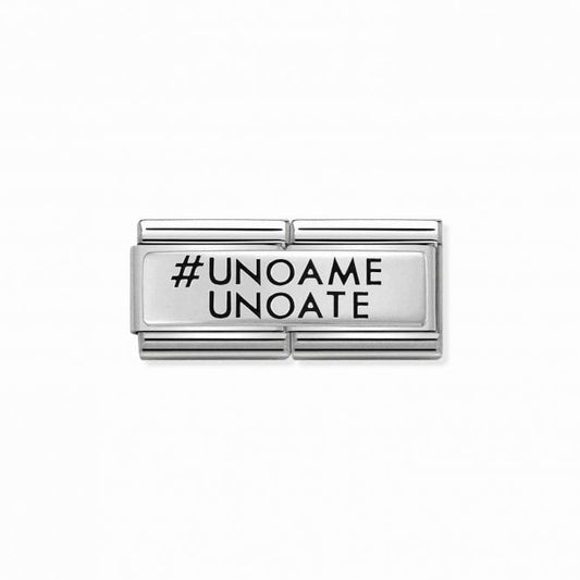 Silver and Enamel Double #UNOAMEUNOATE Friends & Family Charms