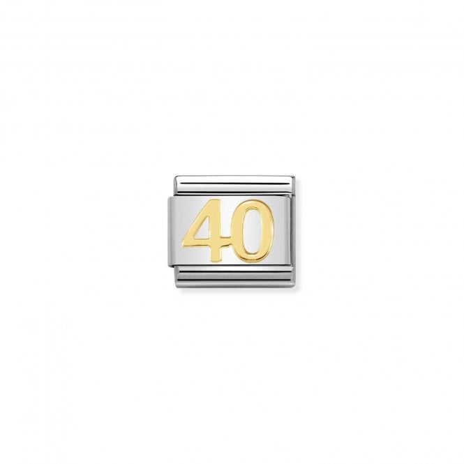 Classic Gold 40 Number Charms