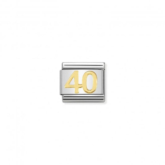Classic Gold 40 Number Charms