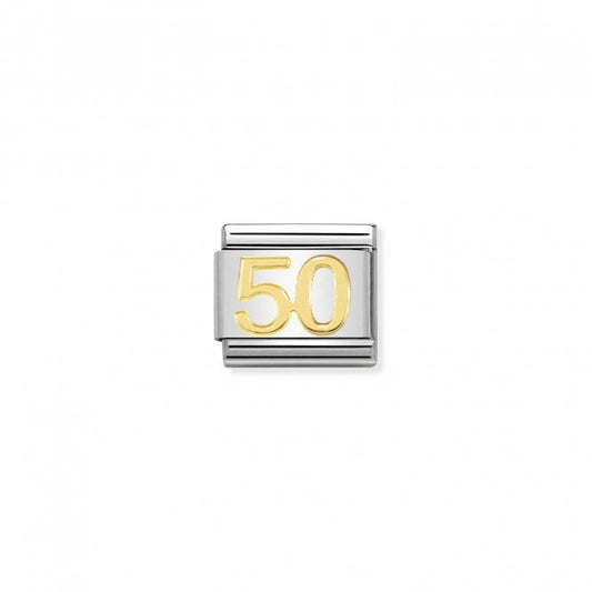 Classic Gold 50 Number Charms