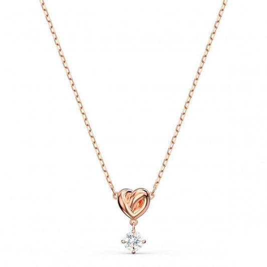 Lifelong Heart Pendant Necklace in Rose Gold, 38cm