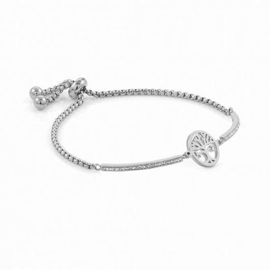 Milleluci Tree of Life Bracelet in Silver with CZ