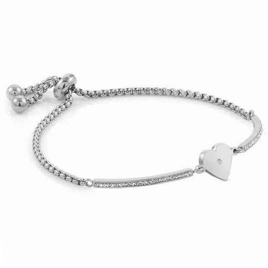 Milleluci Heart Bracelet in Silver with CZ