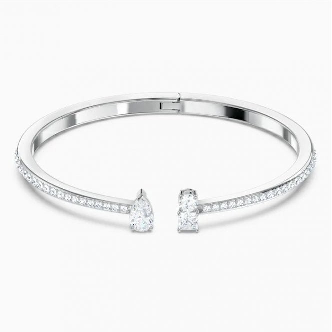 Mesmera Cuff Bangle in Rhodium Silver