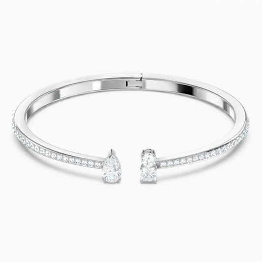 Mesmera Cuff Bangle in Rhodium Silver