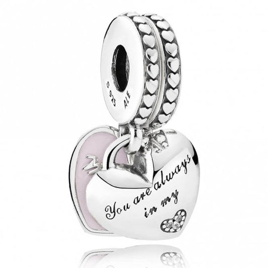 Mother & Daughter Hearts Dangle Charms
