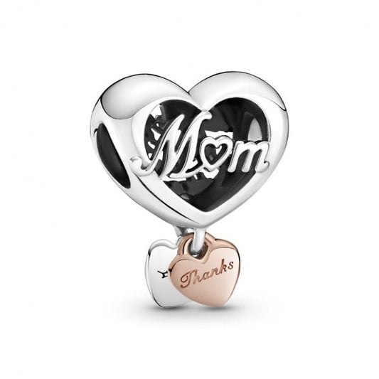 Thank You Mum Heart Charms