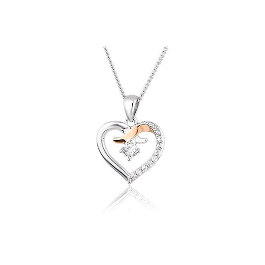 Clogau Kiss Silver Pendant Necklace