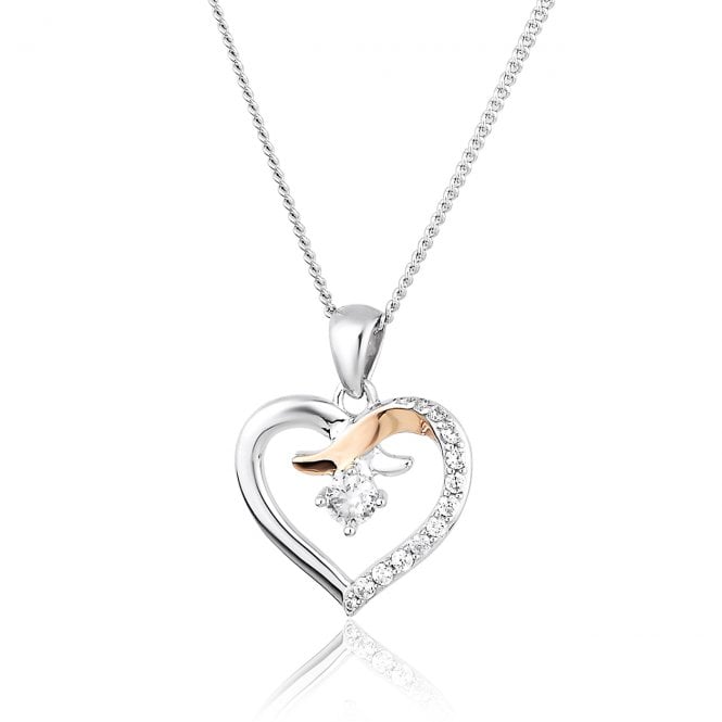 Clogau Kiss Silver Pendant Necklace