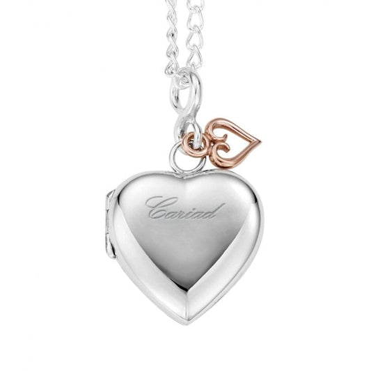 Cariad Silver Heart Locket