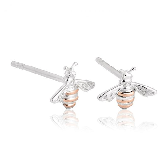 Honey Bee Silver Stud Earrings