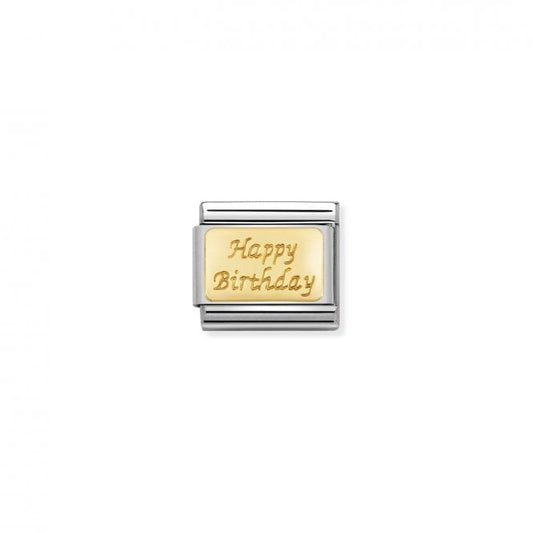 Classic Gold Happy Birthday Birthday & Birthstones Charms