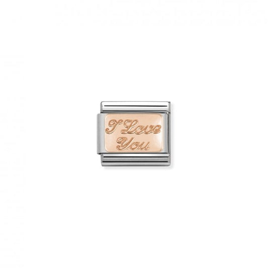 Classic Rose Gold I Love You Love & Hearts Charms