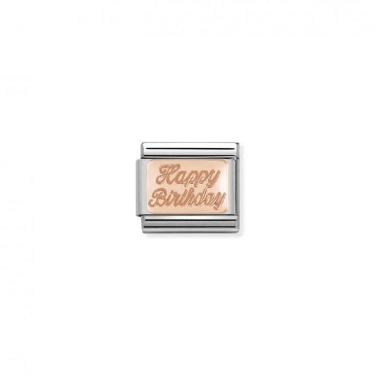 Classic Rose Gold Happy Birthday Birthday & Birthstones Charms