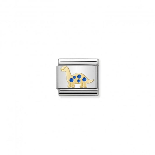 Nomination Classic Gold Brontosaurus Animal Charm