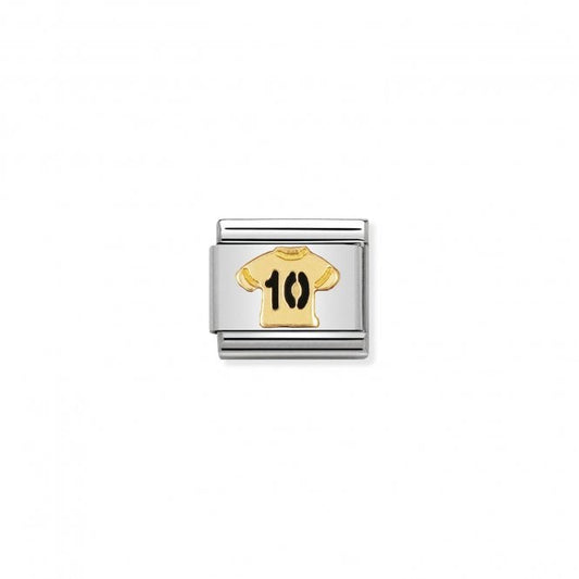 Classic Gold No. 10 Football Shirt Sports & Hobbies Charms