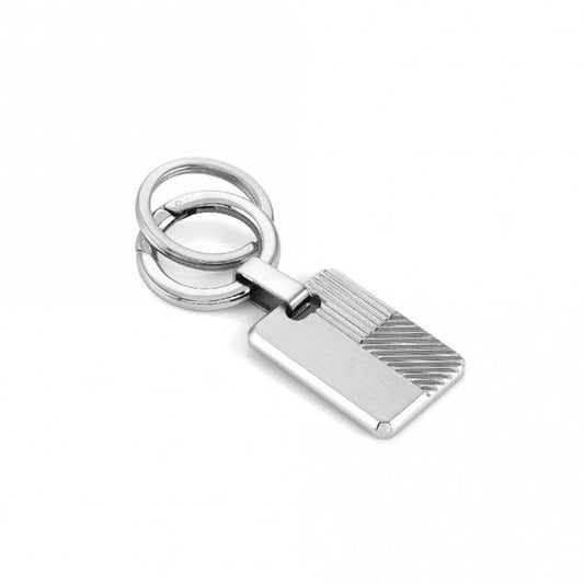 Engraved Detail Steel Keyring