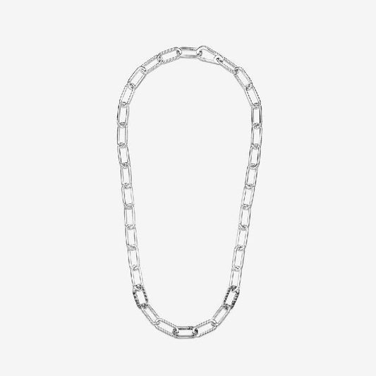 ME Silver Link Chain Necklace, 45cm