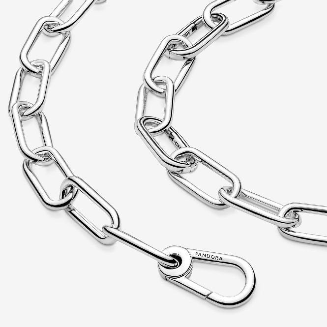 ME Silver Link Chain Necklace, 45cm
