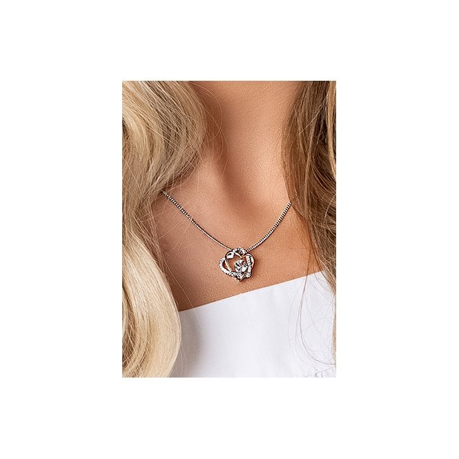 Always in My Heart Silver Pendant Necklace