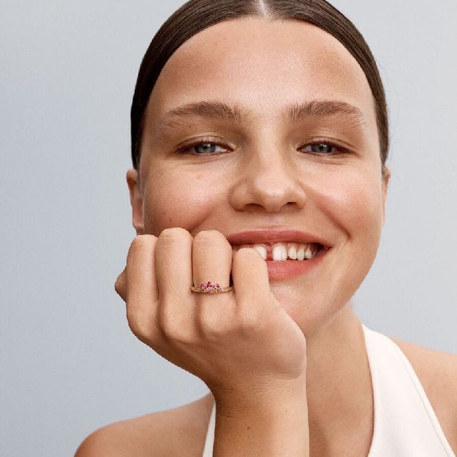 Gold Disney Princess Rapunzel Tiara Ring, Size 56