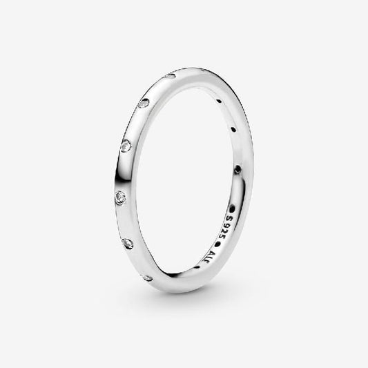 Simple Sparkling Band Ring, Size 48