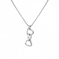 Silver Trio Triple Heart Pendant